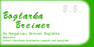 boglarka breiner business card